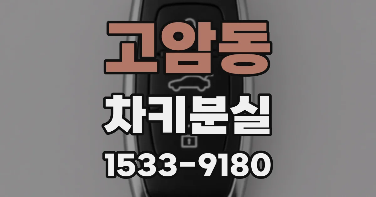 고암동 차키분실