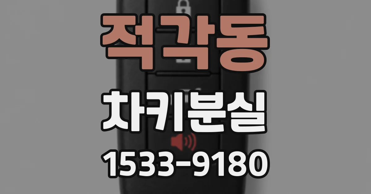 적각동 차키분실