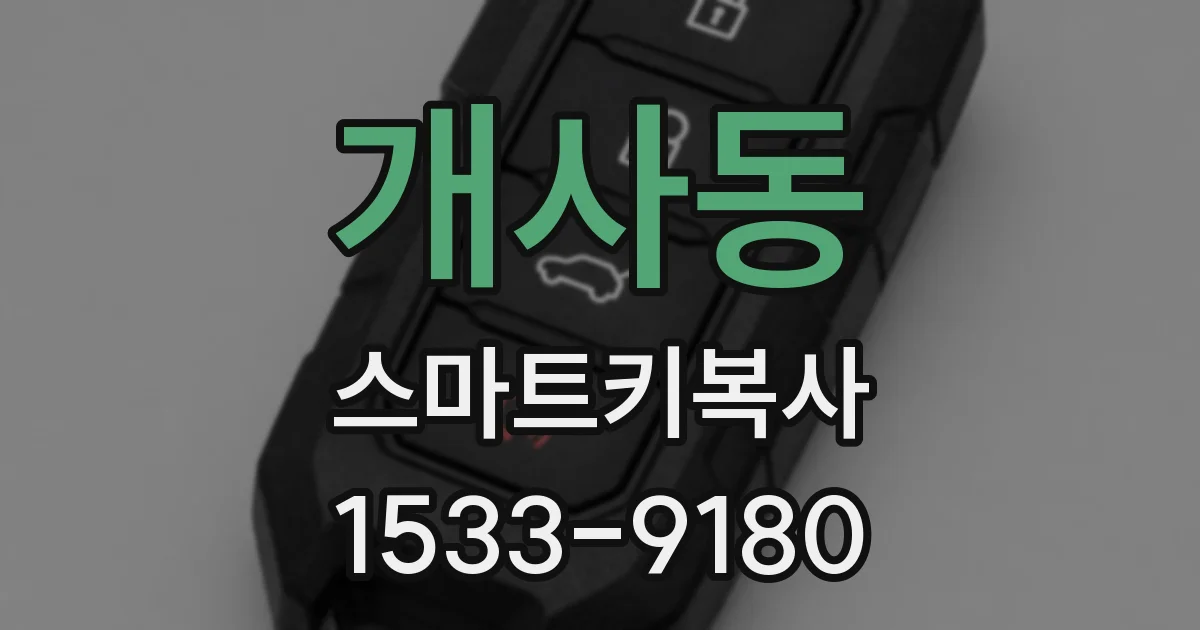 개사동 스마트키복사