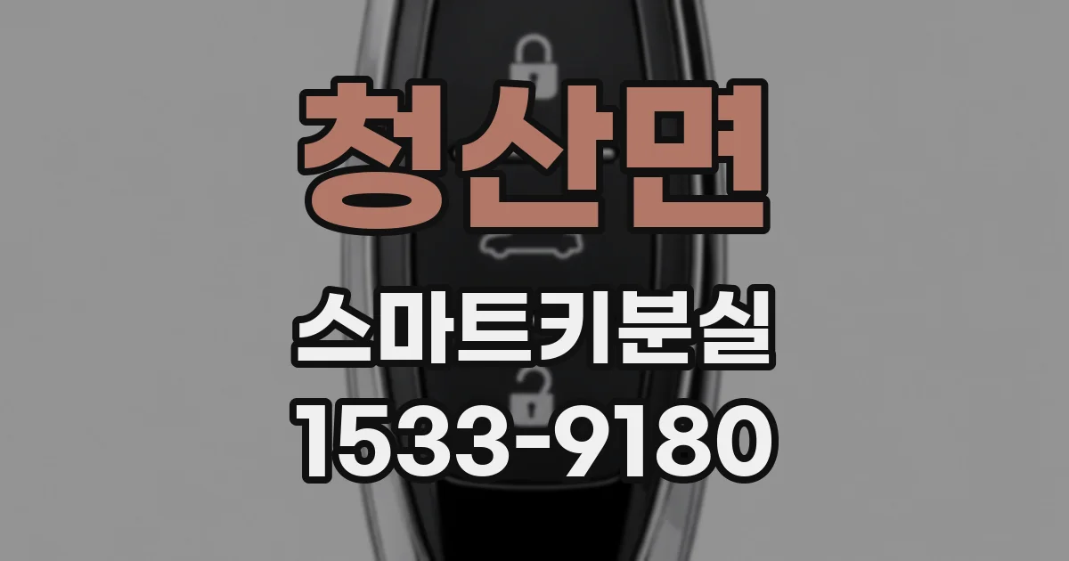 청산면 스마트키분실