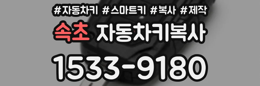 속초 자동차키복사