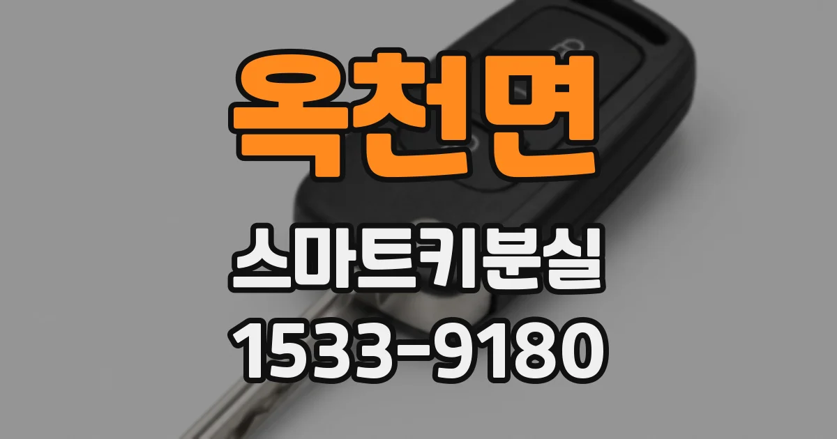 옥천면 스마트키분실