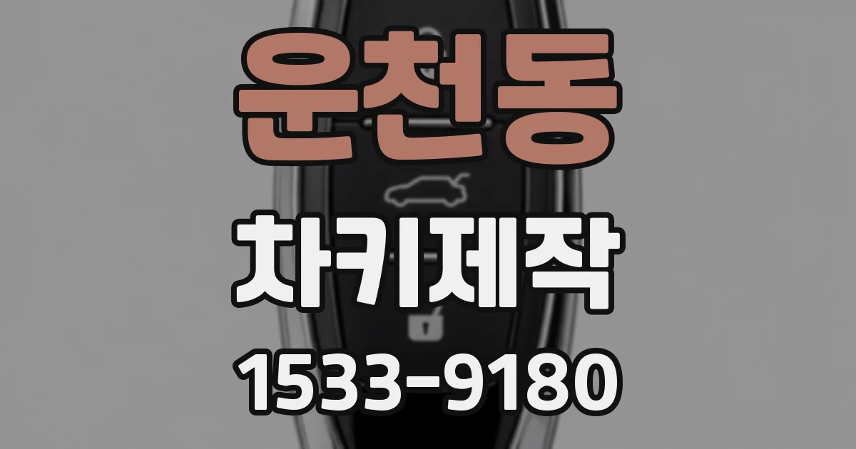 운천동 차키제작