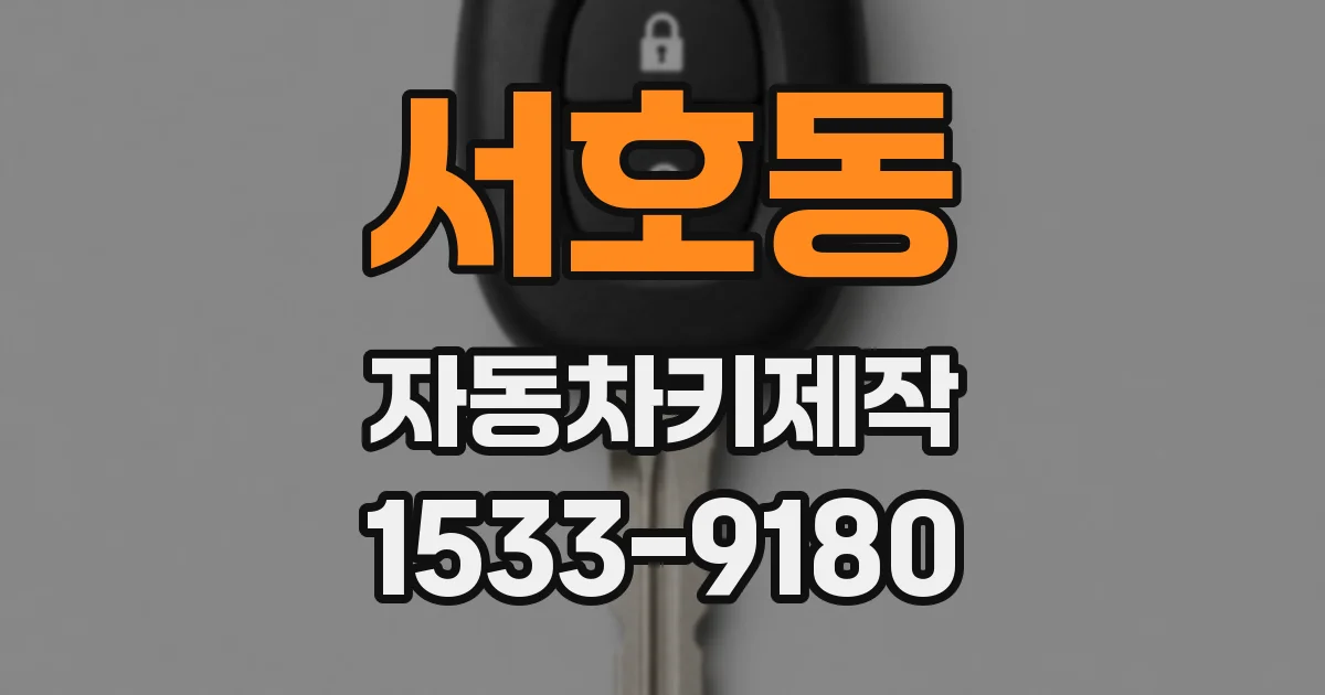 서호동 자동차키제작