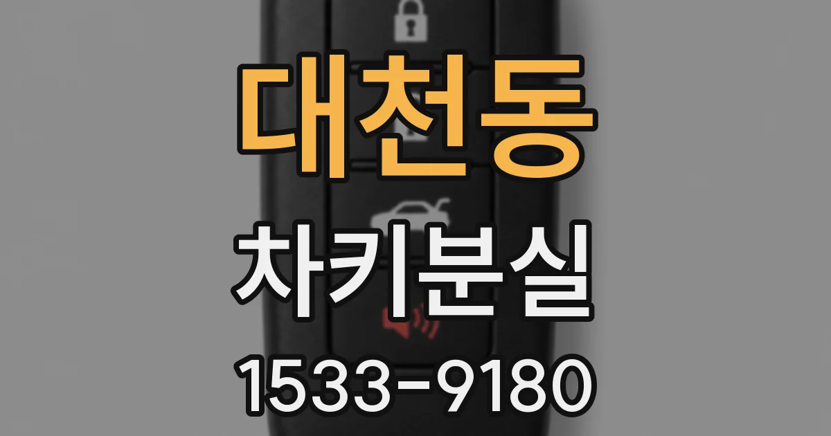 대천동 차키분실