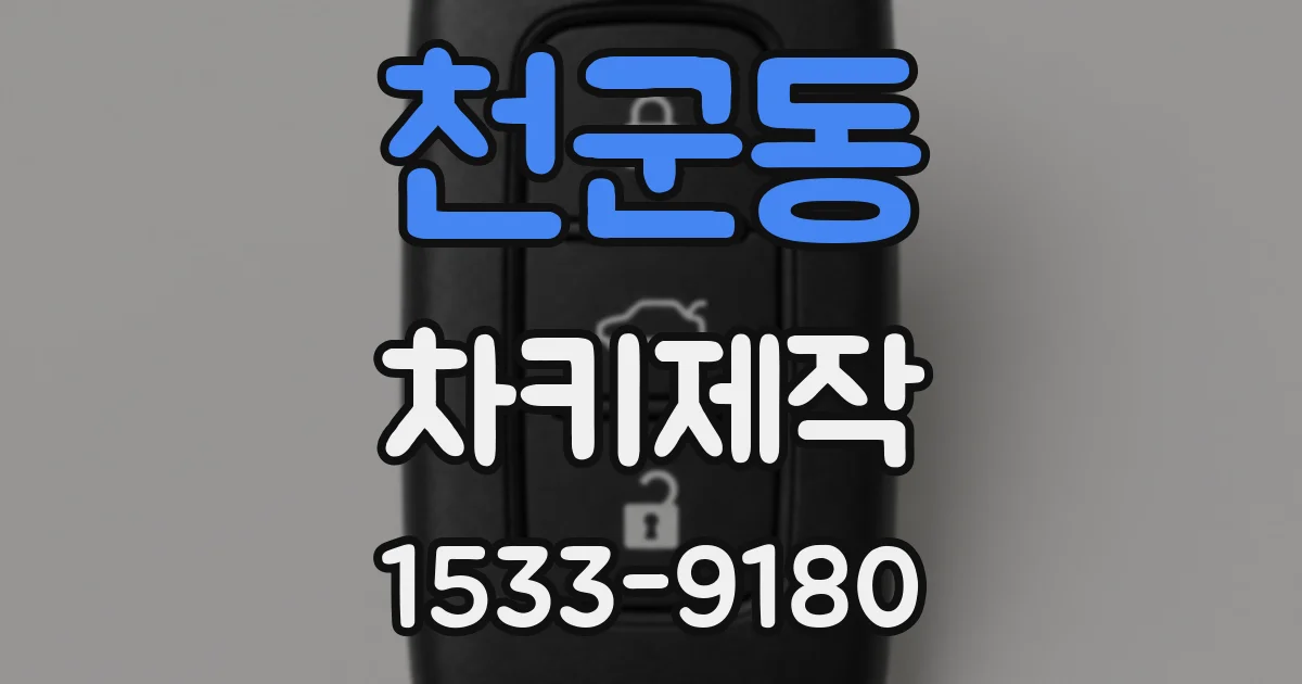 천군동 차키제작