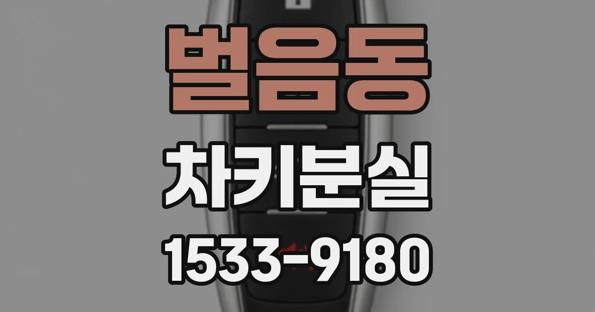 벌음동 차키분실