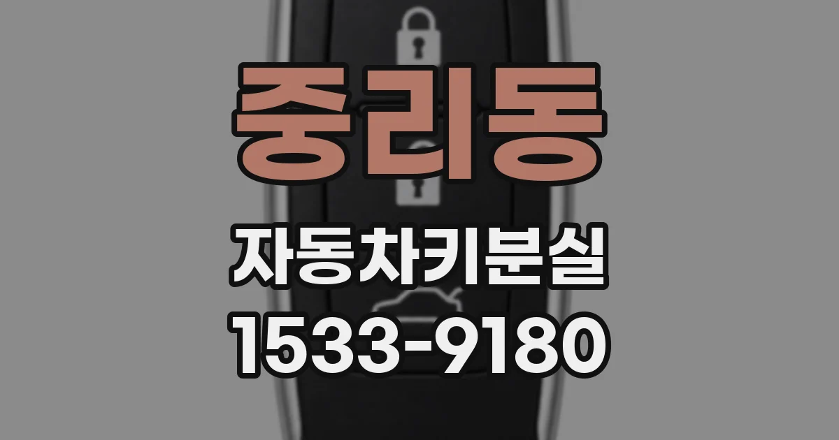 중리동 자동차키분실