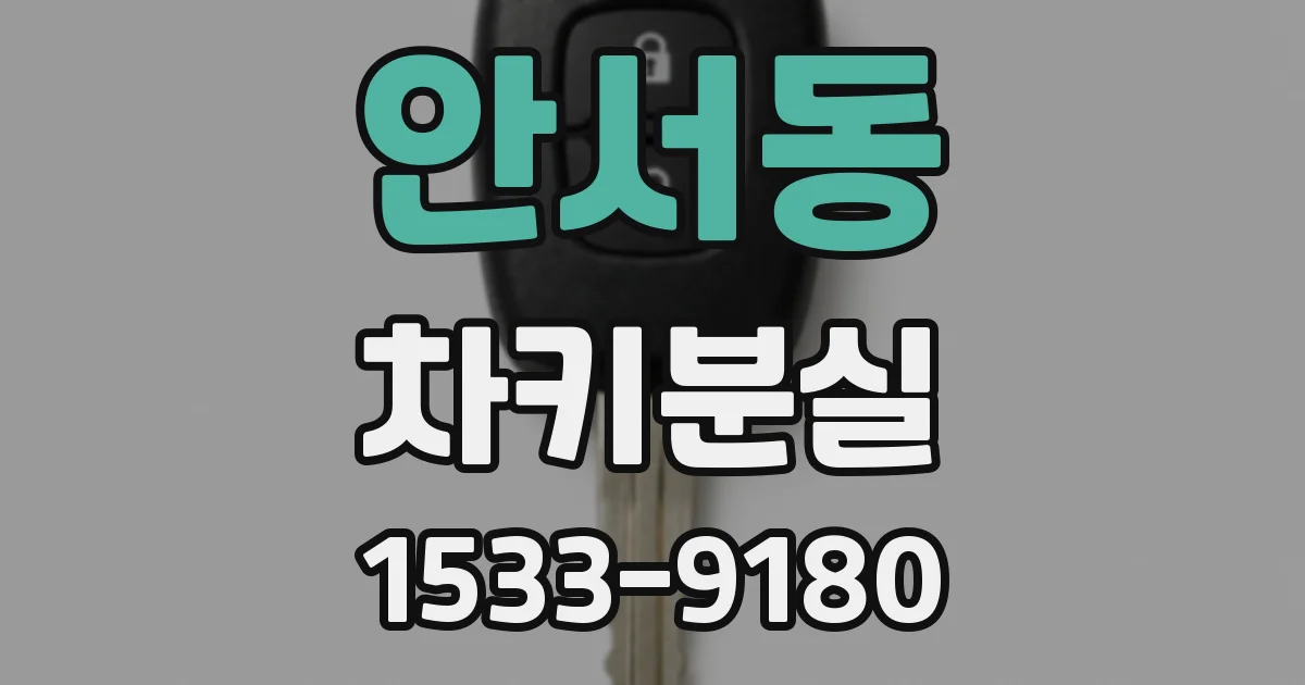 안서동 차키분실
