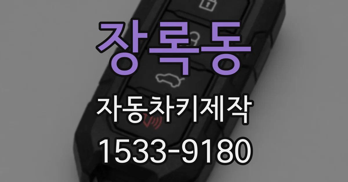 장록동 자동차키제작