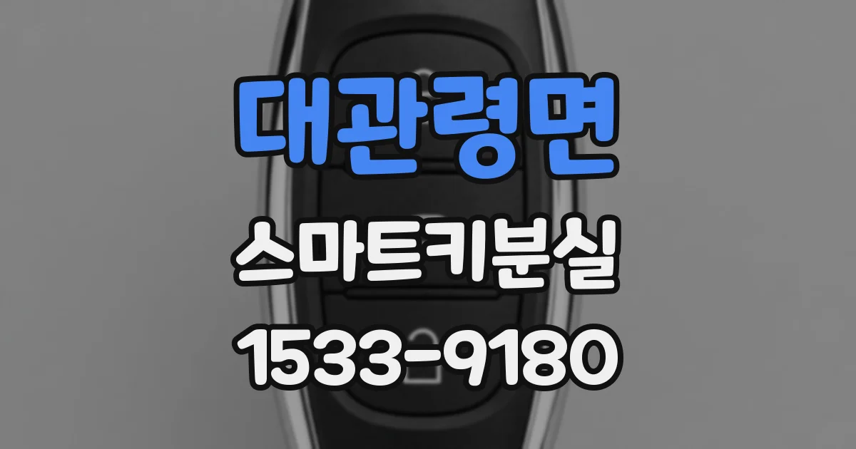 대관령면 스마트키분실
