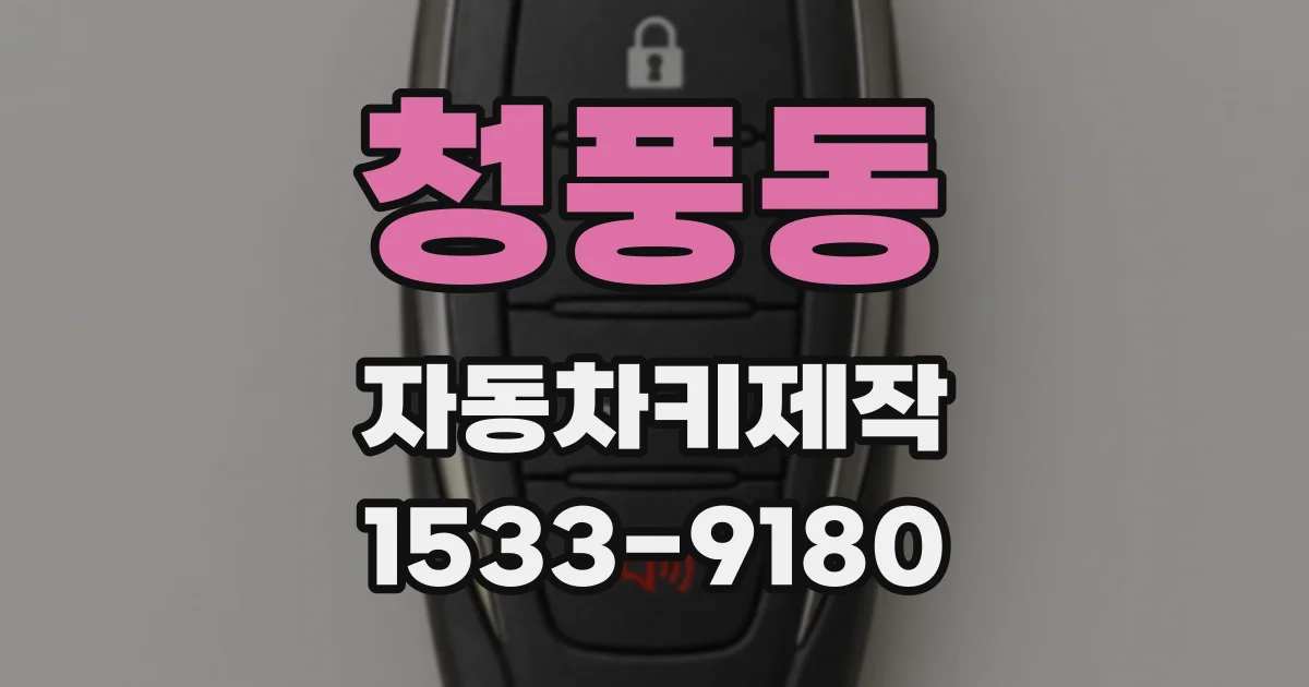 청풍동 자동차키제작