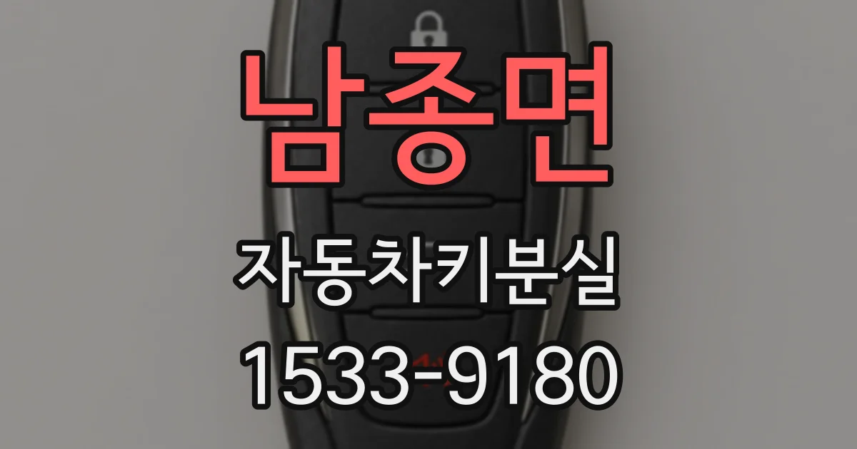 남종면 자동차키분실