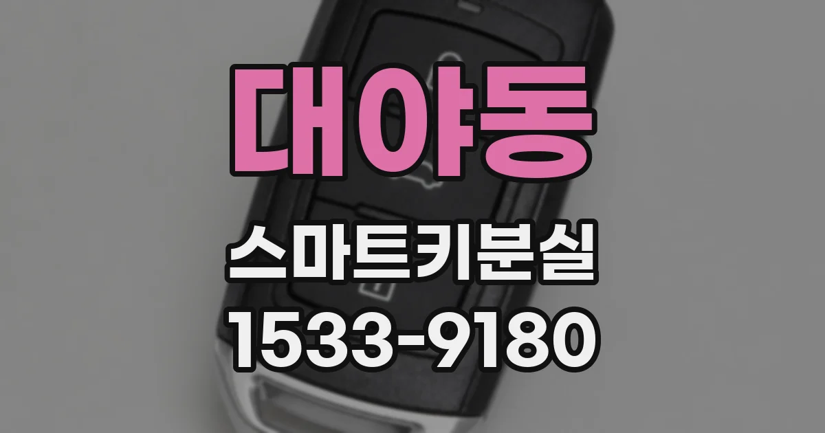 대야동 스마트키분실