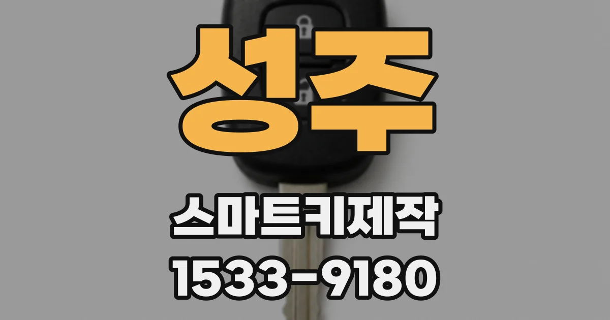 성주 스마트키제작
