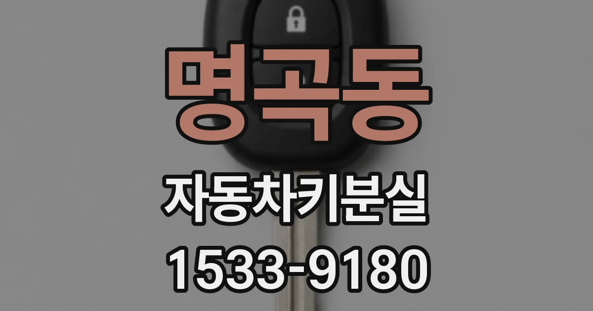 명곡동 자동차키분실