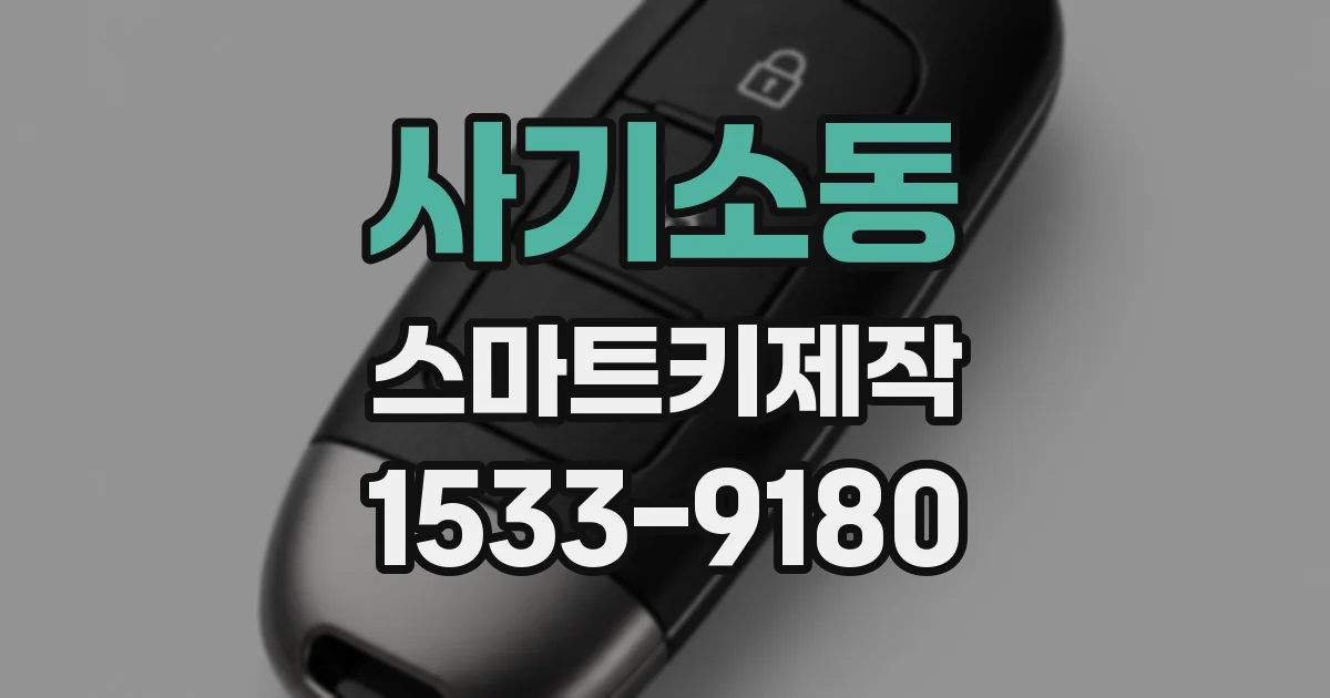 사기소동 스마트키제작
