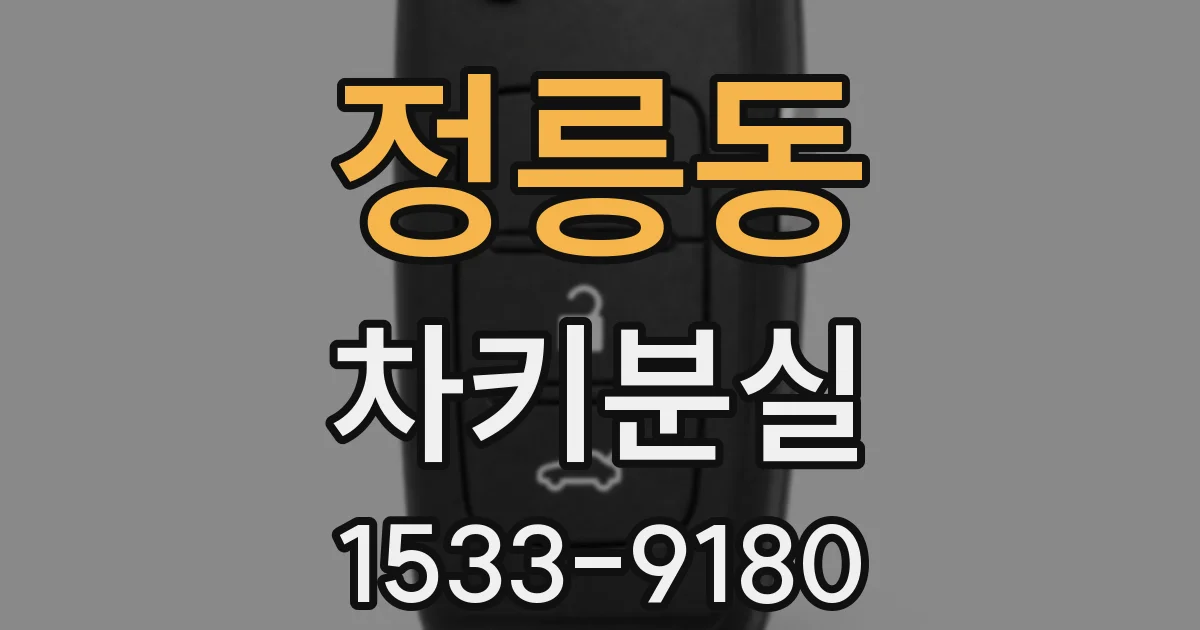 정릉동 차키분실
