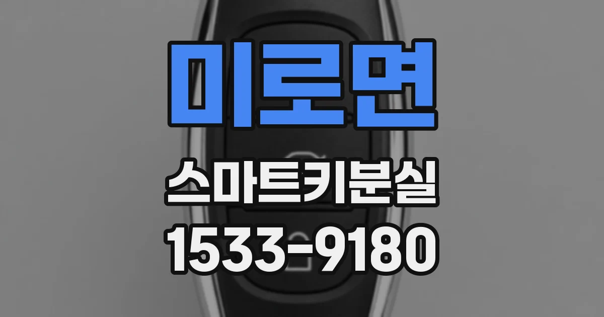 미로면 스마트키분실