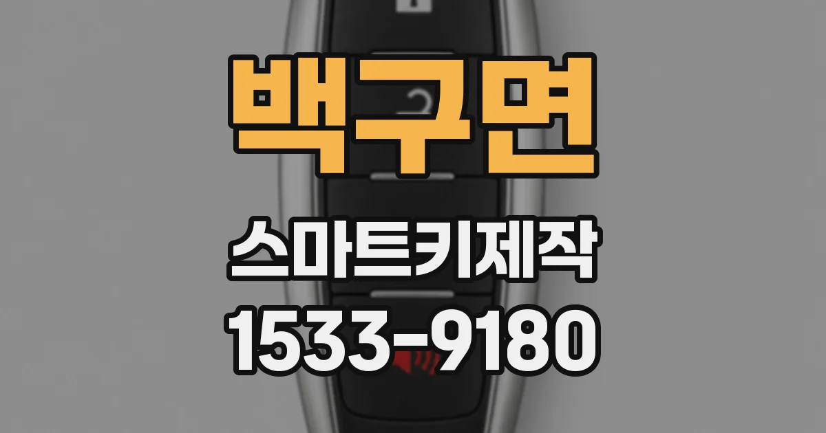 백구면 스마트키제작