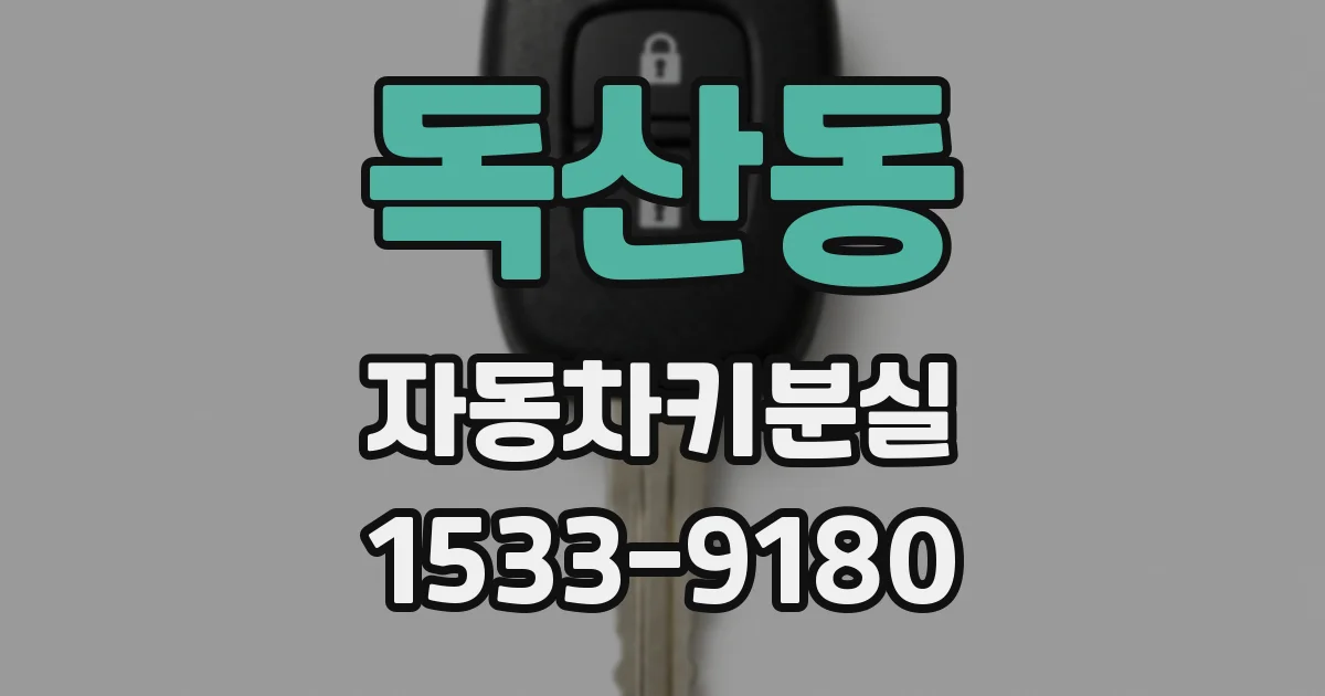 독산동 자동차키분실