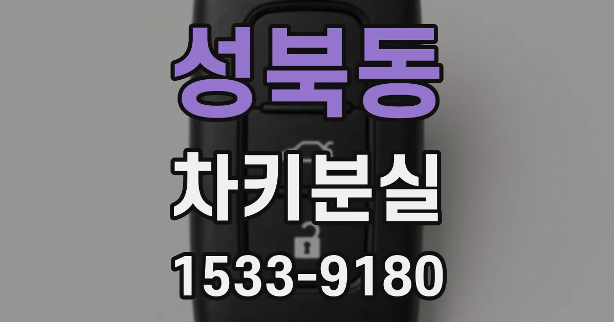성북동 차키분실
