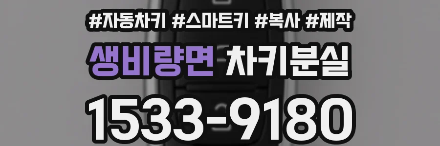 생비량면 차키분실
