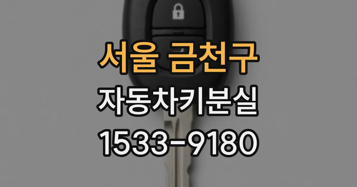 서울 금천구 자동차키분실