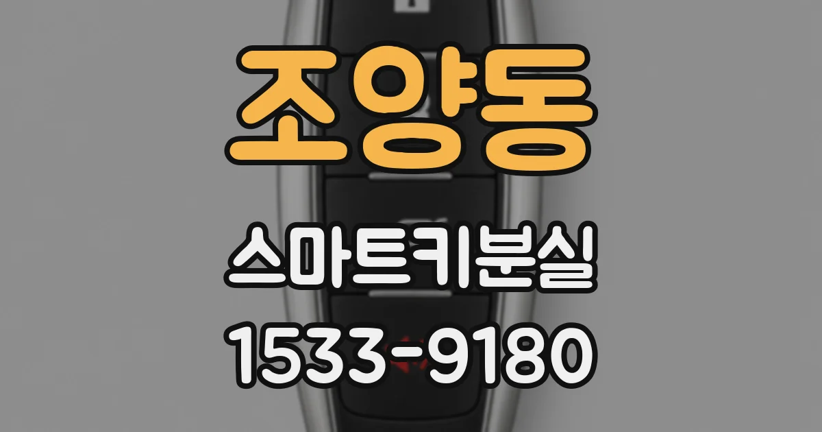 조양동 스마트키분실