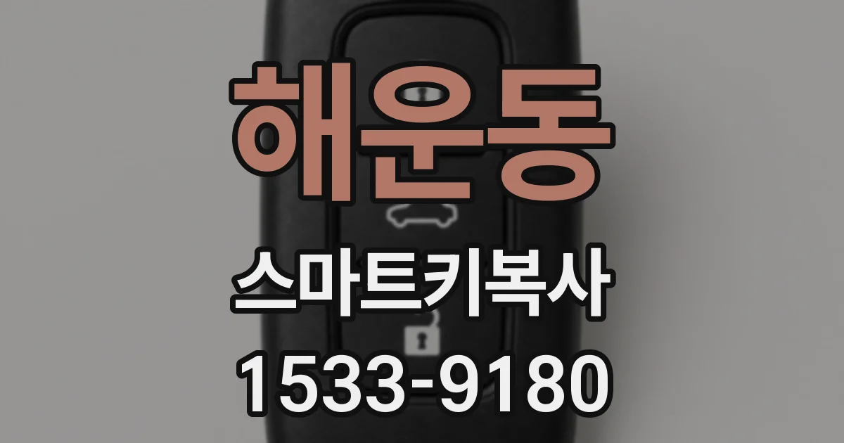 해운동 스마트키복사