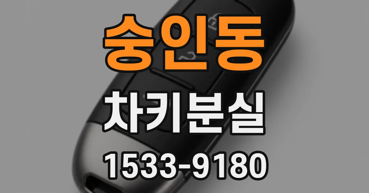 숭인동 차키분실