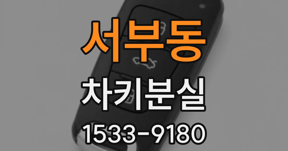 서부동 차키분실