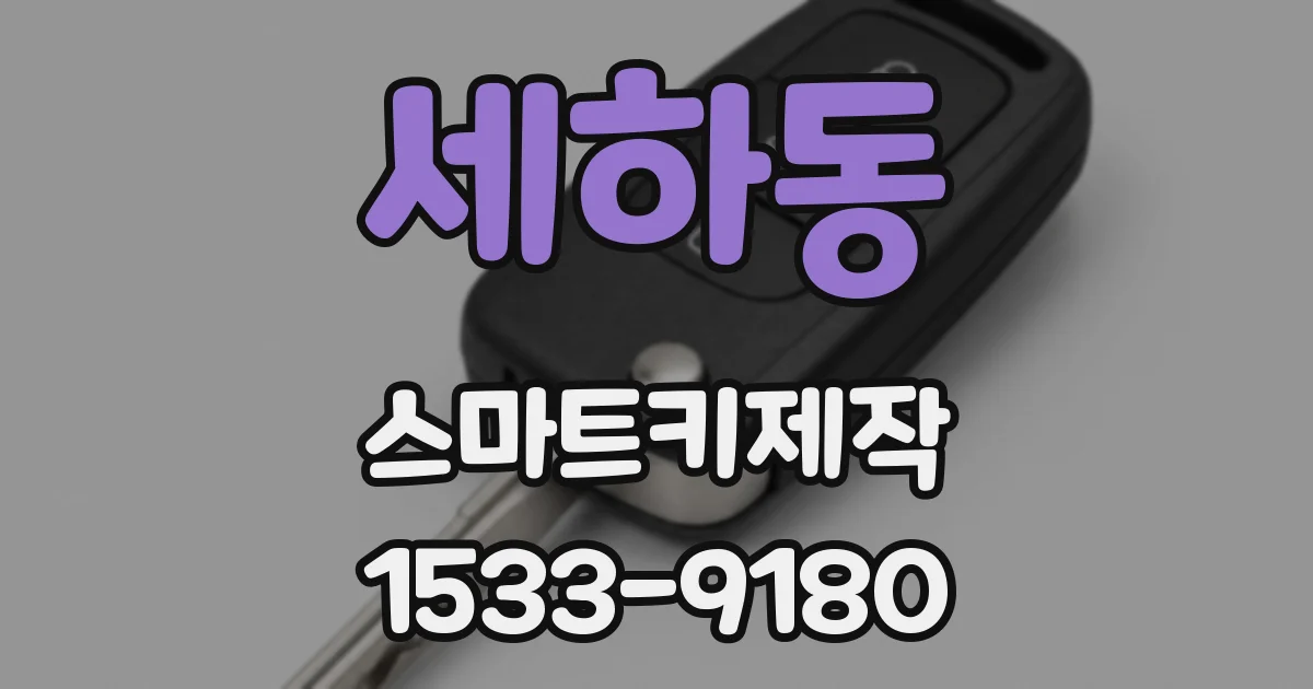 세하동 스마트키제작
