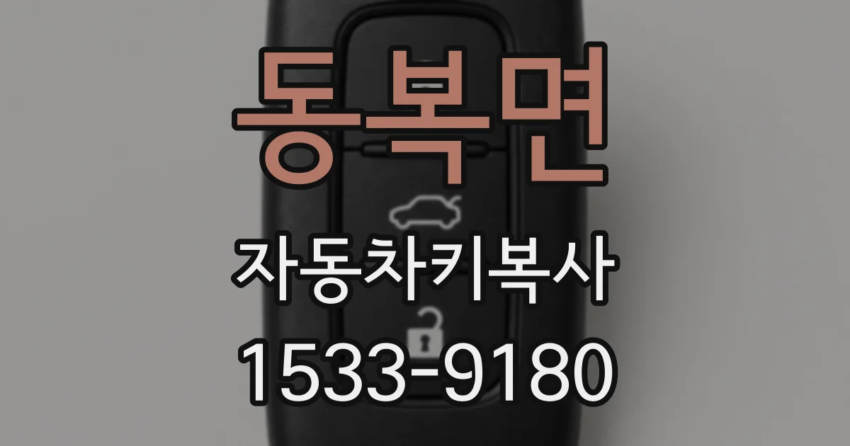 동복면 자동차키복사