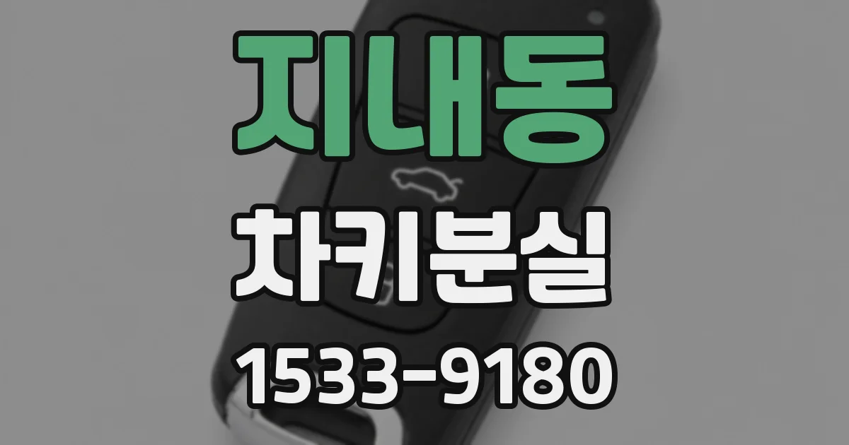 지내동 차키분실