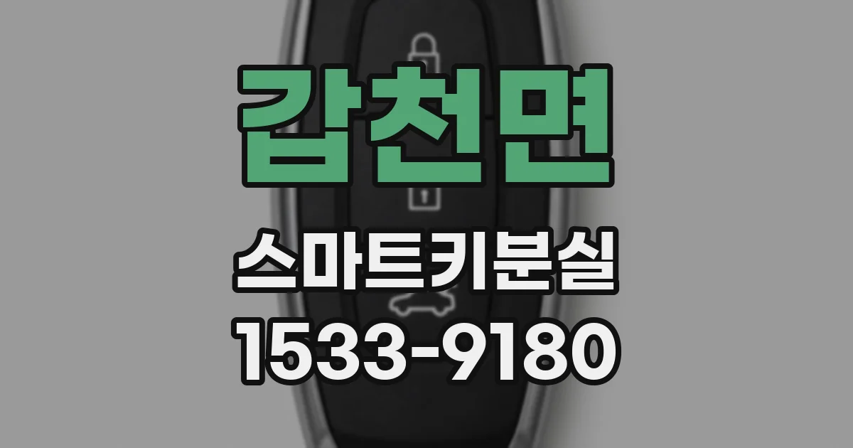 갑천면 스마트키분실