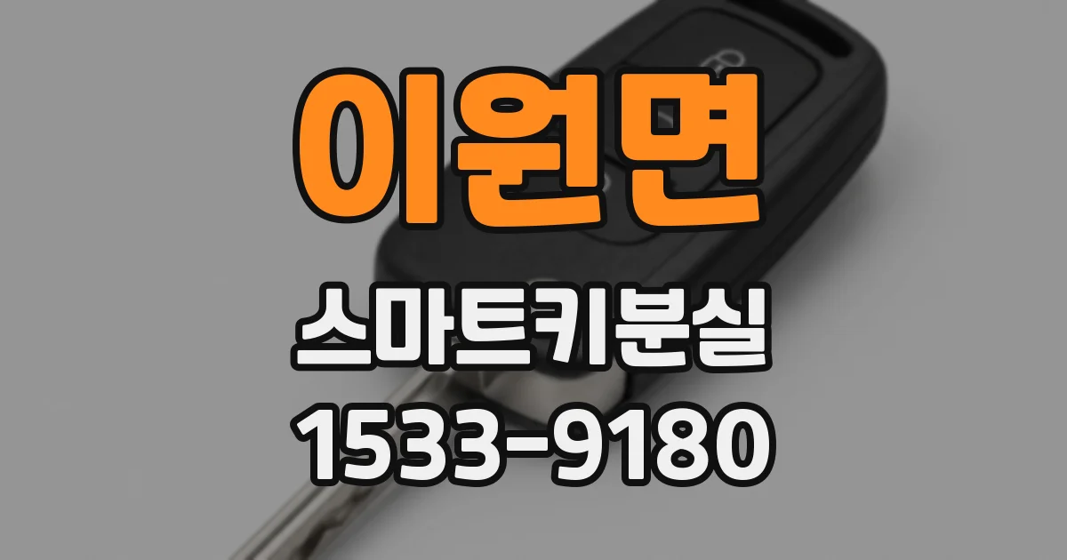 이원면 스마트키분실