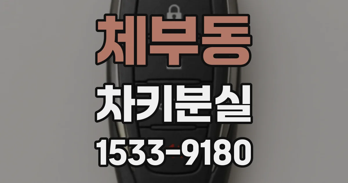 체부동 차키분실