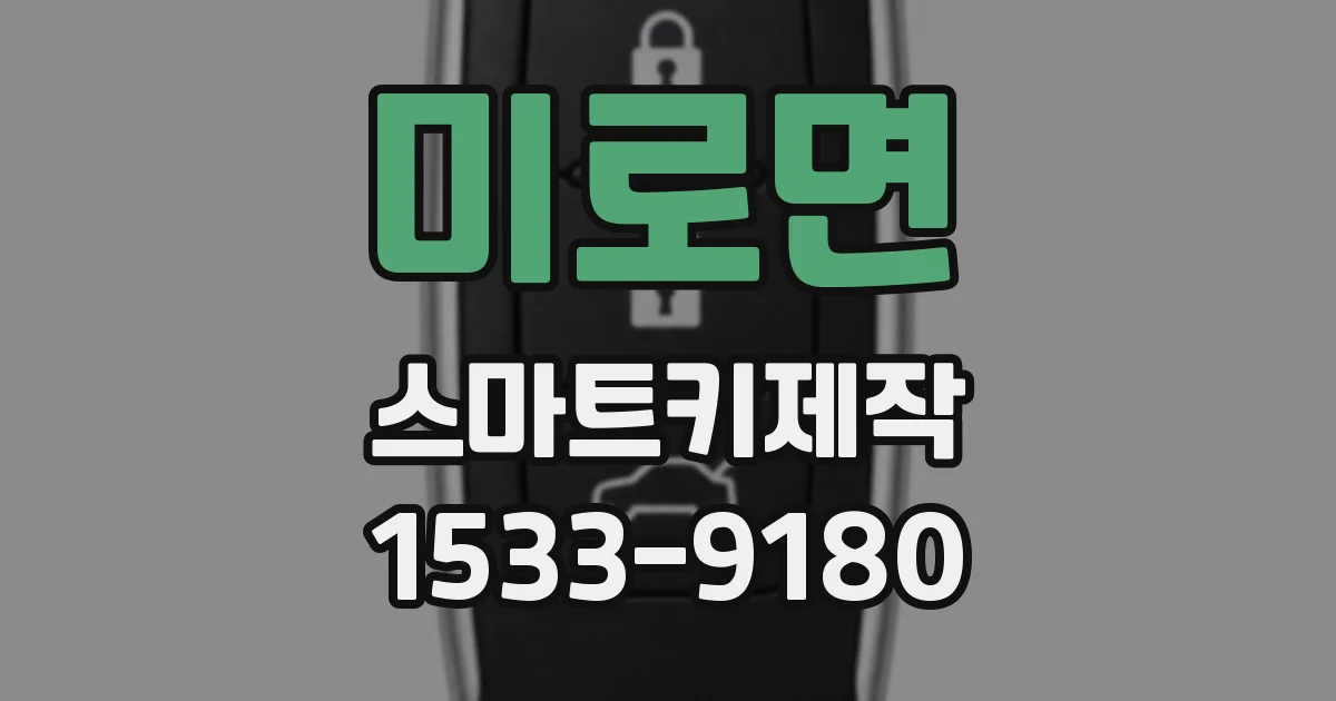 미로면 스마트키제작