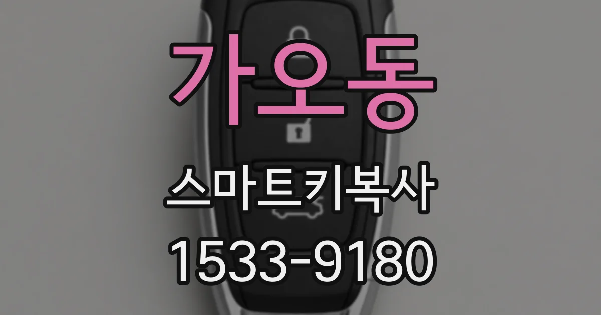 가오동 스마트키복사