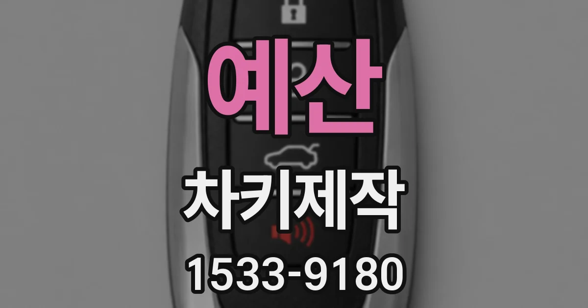 예산 차키제작