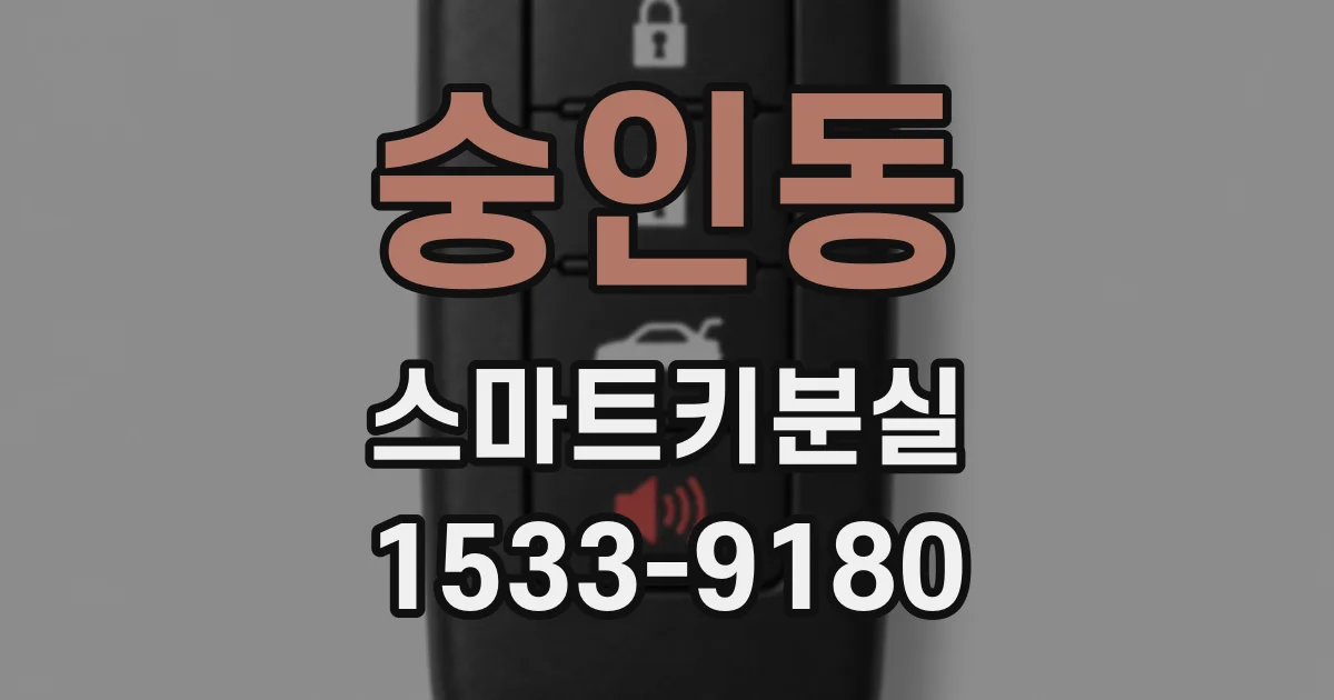 숭인동 스마트키분실