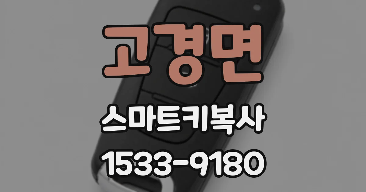 고경면 스마트키복사