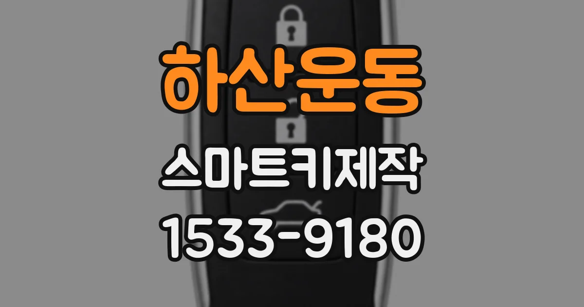 하산운동 스마트키제작
