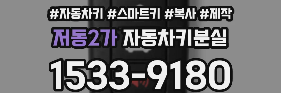 저동2가 자동차키분실