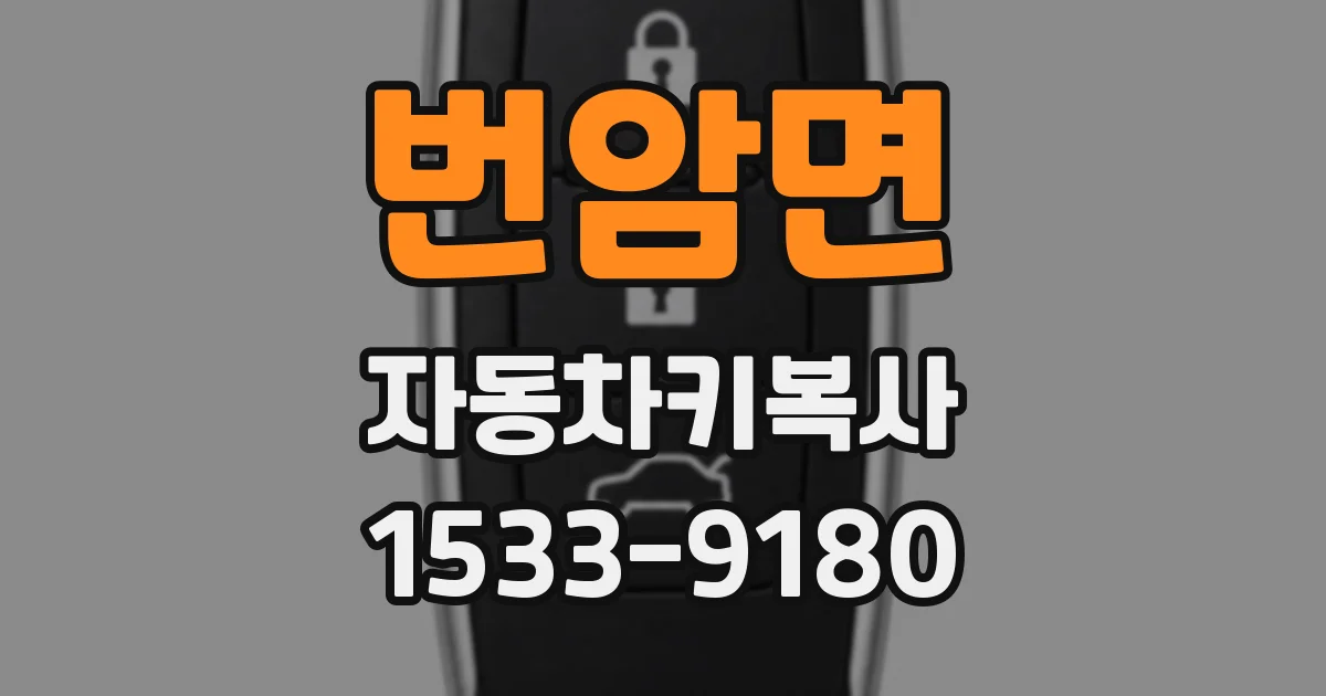 번암면 자동차키복사