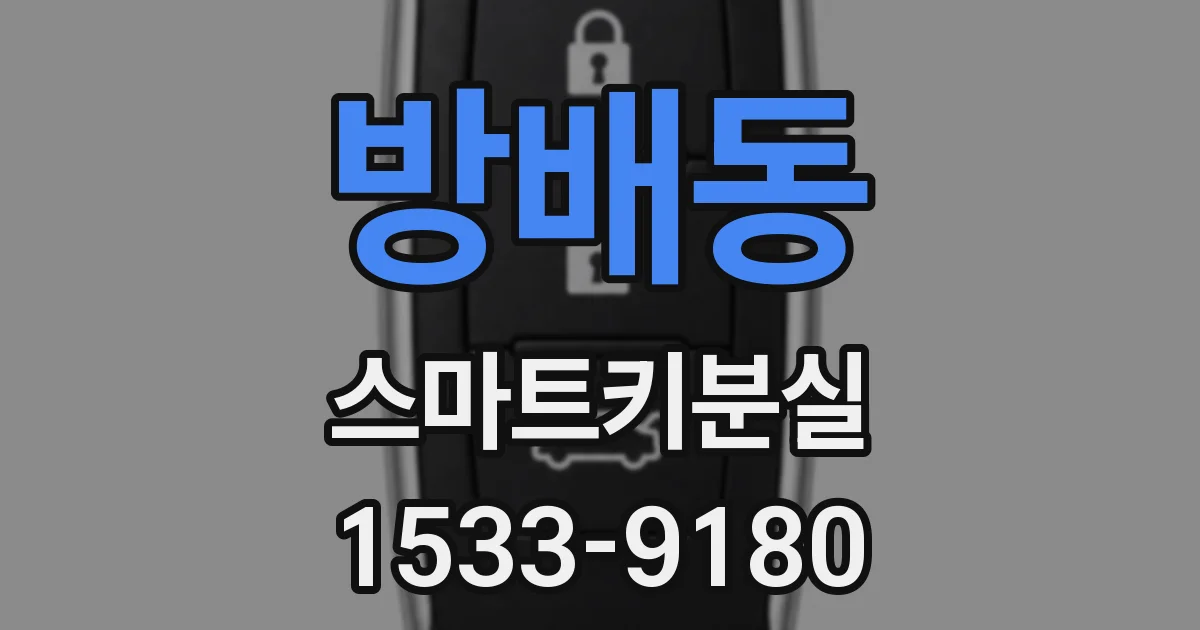 방배동 스마트키분실