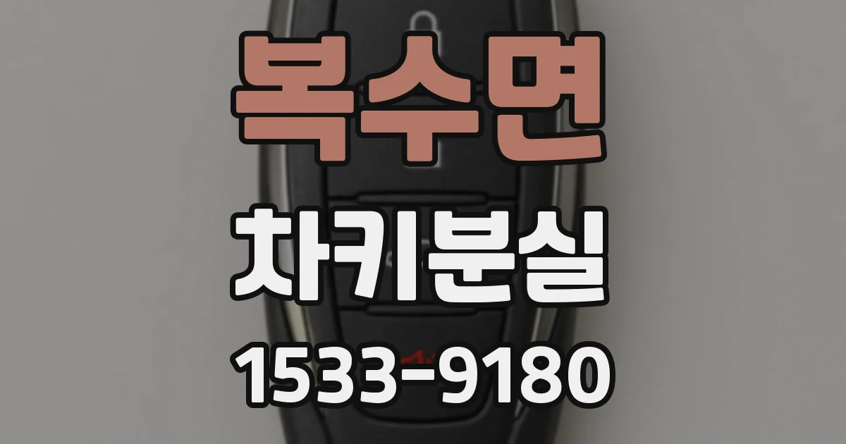 복수면 차키분실
