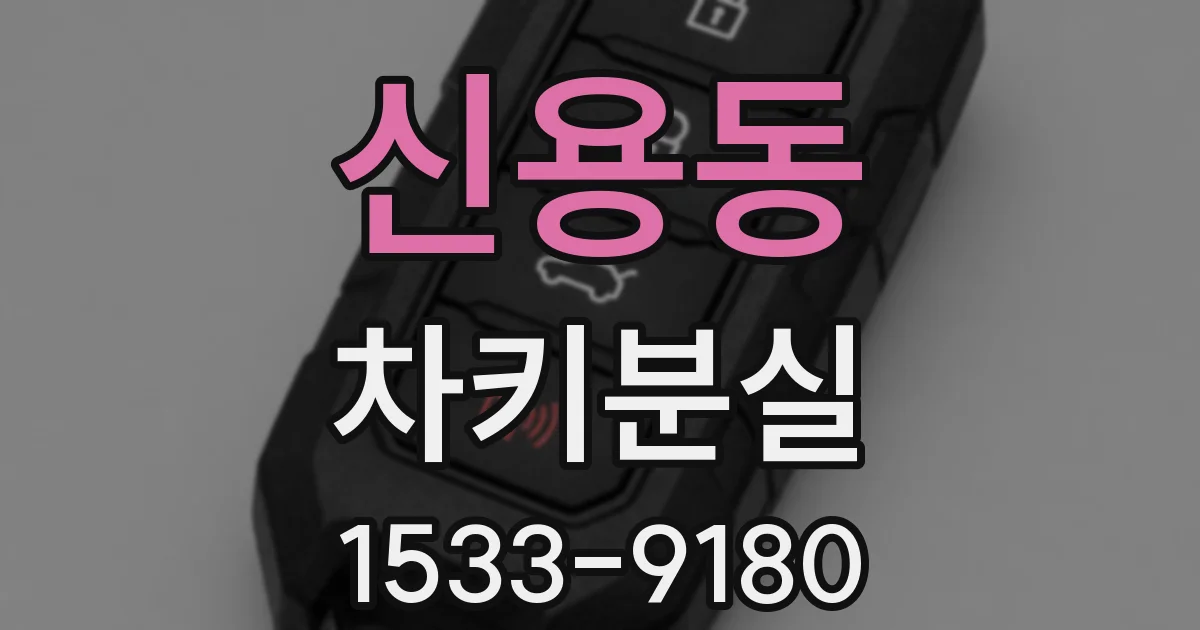 신용동 차키분실