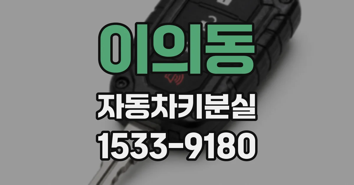 이의동 자동차키분실